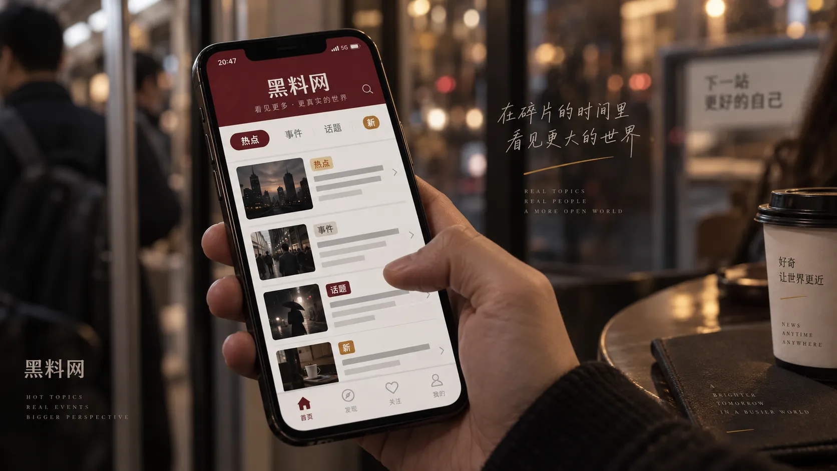 黑料网移动端热点阅读界面示意